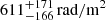 $ 611^{+171}_{-166}\,\mathrm{rad}/\mathrm{m}^2 $