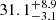 $ 31.1^{+8.9}_{-3.1} $