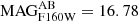 $ \rm MAG^{AB}_{F160W} = 16.78 $