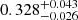 $ 0.328_{-0.026}^{+0.043} $