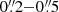 $ 0{{\overset{\prime\prime}{.}}}2 {-} 0{{\overset{\prime\prime}{.}}}5 $