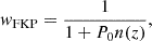 $$ w_\mathrm {FKP} = \frac {1}{1+P_0 n(z)}, $$