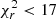 $ \chi ^2_r < 17 $