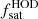 $ f_{\mathrm {sat}}^{\mathrm {HOD}} $