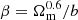 $ \beta =\Omega _\mathrm {m}^{0.6}/b $