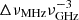 $ \Delta \nu _{{\textrm {MHz}}}\nu _{{\textrm {GHz}}}^{-3} $