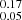 $ _{0.05}^{0.17} $