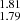 $ _{1.79}^{1.81} $