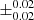 $ \pm_{0.02}^{0.02} $