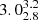 $ {3.0_{2.8}^{3.2}} $
