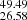$ _{26.58}^{49.49} $