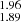 $ _{1.89}^{1.96} $