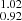 $ _{0.92}^{1.02} $