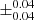 $ \pm_{0.04}^{0.04} $