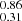 $ _{0.31}^{0.86} $