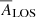 $ \overline{A}_\mathrm{{LOS}} $