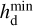 $\[h_{\mathrm{d}}^{\min}\]$