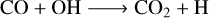 $\mathrm{CO}+\mathrm{OH} \longrightarrow \mathrm{CO}_{2}+\mathrm{H}$