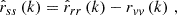 $$ \begin{aligned} {\hat{r}_{ss}}\left( k \right) = {\hat{r}_{rr}}\left( k \right) - {r_{vv}}\left(k\right) \,, \end{aligned} $$