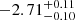 $ -2.71 ^{+0.11}_{-0.10} $