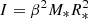 $ I=\beta^{2}M_{*}R^{2}_{*} $