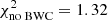 $ \chi ^2_{{\textrm {no BWC}}} = 1.32 $