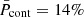 $ \bar{P}_{\mathrm{cont}}=14\% $