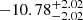 $ -10.78^{+2.02}_{-2.02} $