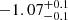 $ -1.07^{+0.1}_{-0.1} $