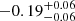 $ -0.19^{+0.06}_{-0.06} $
