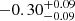 $ -0.30^{+0.09}_{-0.09} $