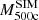$ M_{\mathrm {500c}}^{\mathrm {SIM}} $