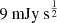 $ 9 \ \mathrm{mJy \ s^{\frac{1}{2}}} $