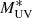 $ M_{\mathrm {UV}}^\ast $