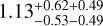 $1.13^{+0.62+0.49}_{-0.53-0.49}$