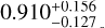 $0.910^{+0.156}_{-0.127}$