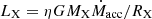 $ L_{\mathrm{X}} = \eta G M_{\mathrm{X}} \dot{M}_{\mathrm{acc}}/R_{\mathrm{X}} $