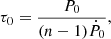 $$ \begin{aligned} \tau _0=\frac{P_0}{(n-1)\dot{P}_0}, \end{aligned} $$
