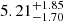 $ 5.21^{+1.85 }_{-1.70} $