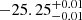 $ -25.25^{+0.01}_{-0.01} $