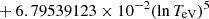 $ \phantom{\exp[} +6.79539123 \times 10^{-2} (\ln T_{\mathrm{eV}})^{5} $