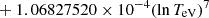 $ \phantom{\exp [} + 1.06827520\times 10^{-4} (\ln T_{\mathrm{eV}})^{7} $