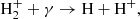 $$ \begin{aligned} \mathrm{H_2^{+} + \gamma \rightarrow H + H^{+}}, \end{aligned} $$