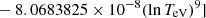 $ \phantom{\exp [} -8.0683825\times 10^{-8} (\ln T_{\mathrm{eV}})^{9}] $