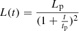 $$ \begin{aligned} L(t)&= \frac{L_{\rm p}}{(1+\frac{t}{t_{\rm p}})^2} \end{aligned} $$