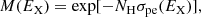 $$ \begin{aligned} M(E_{\rm {X}}) = \mathrm{{exp}}[-N_{\rm {H}}\sigma _{\rm {pe}}(E_{\rm {X}})], \end{aligned} $$