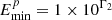 $ E^{p}_{\mathrm{min}} = 1\times10^{\Gamma_{2}} $