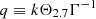 $$ q \equiv k \Theta _{2.7} \Gamma ^{-1} $$