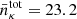 $ \bar {n}^{\mathrm {tot}}_{\kappa } = 23.2 $