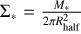 $\Sigma_{\rm *}=\frac{M_{\rm *}}{2 \pi R_{\rm half}^2}$